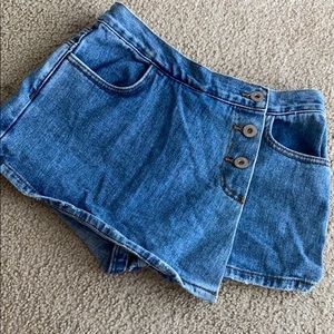 denim skort